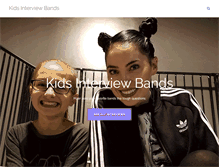 Tablet Screenshot of kidsinterviewbands.com